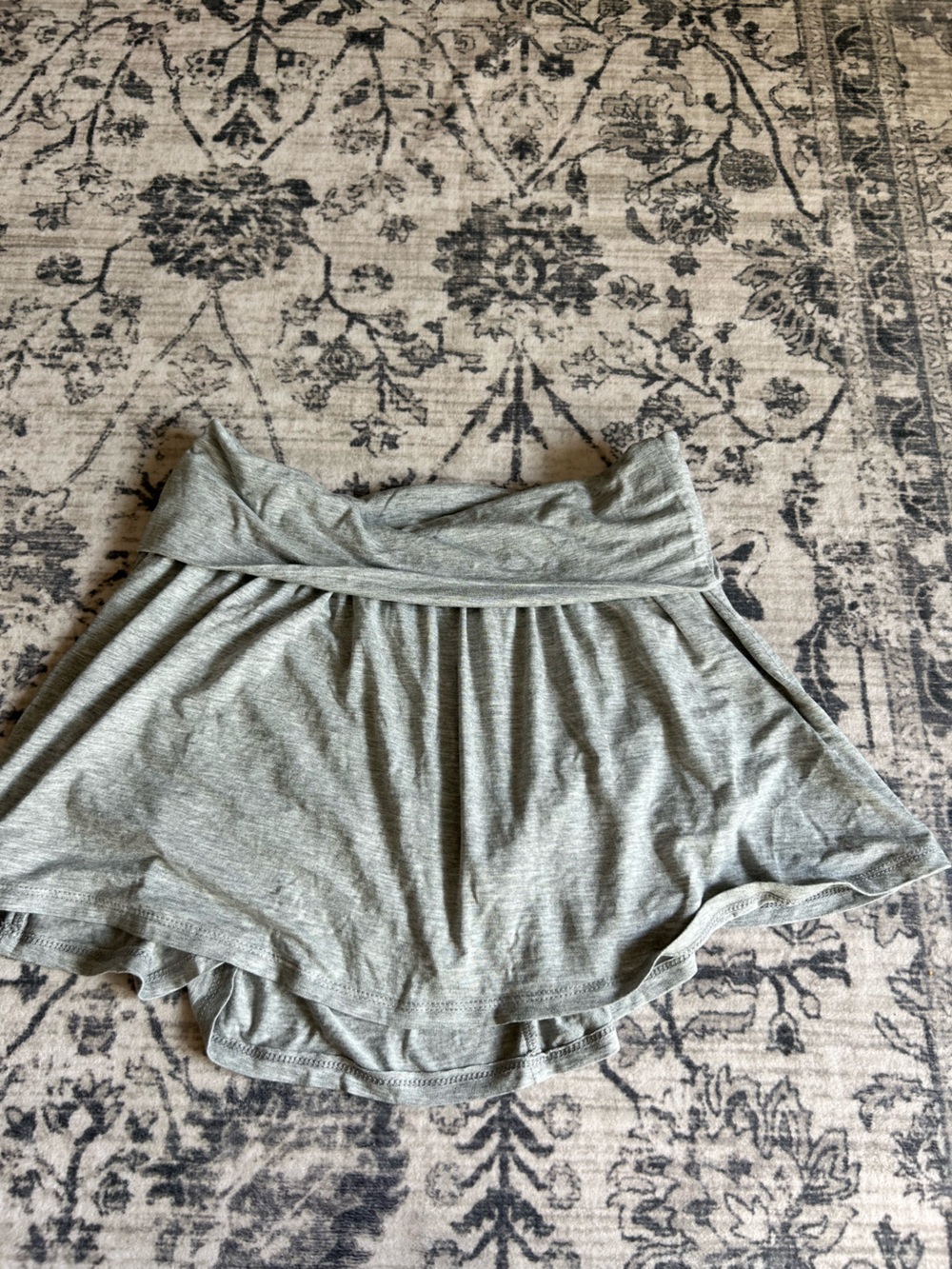Women’s Soft Stretch foldover Lounge Shorts — Heather Gray